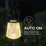 Home Zone Security Solar Pathway Lights - Outdoor 3000K Decorative Large Crackle Glass Garden LED Lights with No Wiring Required (2-Pack)