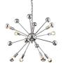 JONATHAN Y JYL9017A Glenn 8-Light 22.5'' Metal Sputnik-Style LED Chandelier Contemporary,Transitional,Modern Dimmable, Adjustable, for Dining Room, Foyer, Bedroom, Chrome