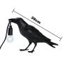 Crow Table lamp,Bird Wall Lamp Light LED Table Lamps Bedroom Resin Crow Desk Lamp Bedside Light for Living Room Bedroom Office College Dorm-Black