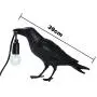 Crow Table lamp,Bird Wall Lamp Light LED Table Lamps Bedroom Resin Crow Desk Lamp Bedside Light for Living Room Bedroom Office College Dorm-Black