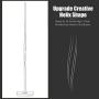 Tangkula Helix LED Floor Lamp for Living Rooms, 48 Inch Modern Tall Bright Contemporary Standing Pole Light with Built-in Foot Switch, for Bedrooms & Offices (Silver)