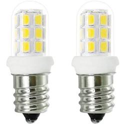 XRZT E12 Led Bulbs, C7 1.6W Night Light Bulbs with Candelabra Base, 120V 6000K White Non-Dimmable, Small E12 Socket Light for Bedroom Salt Lighthouse Lamp(2 Pack)