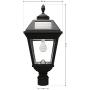 Gama Sonic GS-97B-F Imperial Bulb Light Outdoor Solar Lamp, 3'' Post Fitter Mount, (Warm White LED, Black