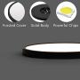 LED Ceiling Light, Black Flush Mount Fixture 12 Inch 24W Warm White Flat Modern Ceiling Lighting, 3200LM 240W Equivalent Ceiling Lamp for Bedroom, Bathroom, Kitchen, Hallway, .etc.
