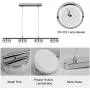 DLLT LED 4 Lights Pendant Light-Modern Kitchen Island Lighting Fixture, Adjustable Height Ceiling Mount Hanging Pendant Light for Contemporary Mid-Century Dining Room/Bar 20W 3000K Warm Light, Chrome