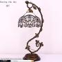 Tiffany Lamps White Stained Glass Crystal Style Table Desk Reading Light Style Shade W8H20 Inch WERFACTORY Lamps Parent Friend Lover Living Room Bedroom Bookcase Dresser Coffee Bar Gifts