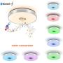 Horevo 24W LED Music Ceiling Light Color Changing Ceiling Lamp with Bluetooth Speaker and Remote Control, 2800-6000K 2120 LM Dimmable Light for Bedroom Kids Room