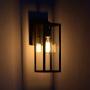 MICSIU Outdoor Wall Light 2 Pack Exterior Lantern Sconce 13.75 Inch Outside Wall Mount Lighting Fixture for Porch, Patio, House in Textured Black Finish with Clear Glass