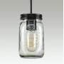 EUL Mason Jar Kitchen Island Pendant Lights 5-Light Adjustable Glass Jar Chandelier Oil Rubbed Bronze