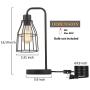 ZZ Joakoah Industrial Table Lamp, Metal Rustic Desk Lamp, Bedside Nightstand Lamp, E26 Edison Reading Lamp Light Fixture for Office, Bedroom, Living Room.