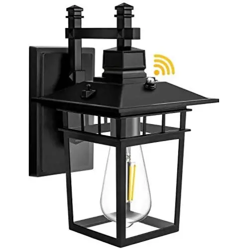Dusk to Dawn Sensor Outdoor Light Fixture, Outdoor Light Sensor Wall Lantern Anti-Rust Waterproof, Matte Black Exterior Sconce Lamp Wall Mount with Clear Glass for Entryway Porch Doorway, E26 Base Dusk to Dawn Sensor Outdoor Light Fixture, Outdoor Light Sensor Wall Lantern Anti-Rust Waterproof, Matte Black Exterior Sconce Lamp Wall Mount with Clear Glass for Entryway Porch Doorway, E26 Base