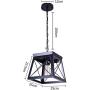 Ncmoyin Metal Country Chandeliers,Retro Black Pendant Light Loft Ceiling Light Luminaire,Small Dining Room Light Fixture