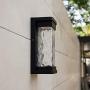 LUTEC Starry 1857 795 Lumen 3000K LED Wall Light with Seeded Glass, Modren Porch Light, Indoor Outdoor Sconce Wall Lighting