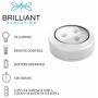 Brilliant Evolution LED Puck Light 3 Pack with Remote | Wireless LED Under Cabinet Lighting | Under Counter Lights for Kitchen | Battery Operated Lights | Under Cabinet Light | Battery Powered Lights