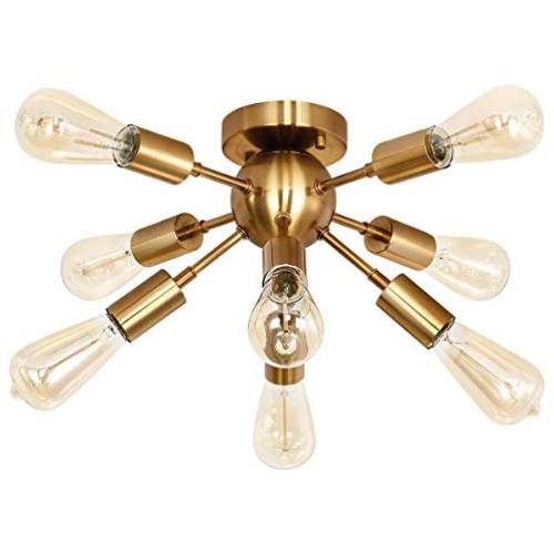 bgLight 8-Light Sputnik Chandeliers, Semi Flush Mount Chandeliers Modern Ceiling Light Fixture for Kitchen Dining Room Living Room Bedroom Entryway Hallway,Antique Brass bgLight 8-Light Sputnik Chandeliers, Semi Flush Mount Chandeliers Modern Ceiling Light Fixture for Kitchen Dining Room Living Room Bedroom Entryway Hallway,Antique Brass