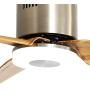 Indoor Ceiling Fan Light Fixtures - FINXIN Brushed Nickel Remote LED 52 Ceiling Fans For Bedroom,Living Room,Dining Room Including Motor,3-Blades,Remote Switch (Brushed Nickel)
