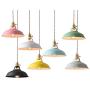 KWOKING Lighting Nordic Macaron Color Industrial Hanging Lamp Creative Modern Adjustable Metal Pendant Light Chandeliers for Living Room, Kitchen Island, Hotel, Warehouse,Study Room, Black