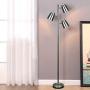 LOFT 3 Light Floor Lamp with Adjustable Reading Lights by Lightaccents - Tree Style Standing Lamp with Adjustable Lights - Floor Standing Pole Light - Living Room Lamp Brushed Nickel Finish