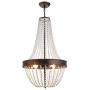 French Empire Crystal Chandeliers 4 Lights Ceiling Pendant Lighting Fixture Lamp for Dining Room, Living Room, Foyer, Lobby, Hallway, Antique Bronze