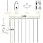 String Lights Curtain,USB Powered Fairy Lights for Bedroom Wall Party,8 Modes & IP64 Waterproof Ideal for Outdoor Thanksgiving Christmas Decorations (White,7.9Ft x 5.9Ft)
