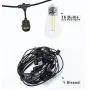 Outdoor Linkable 48ft led Heavy-Duty String Light with 15+1(Spare) 2W Energy-Saving PC Shatterproof Bulbs 3000K Warmwhite for Patio Garden Backyard Porch Outdoor Linkable 48ft led Heavy-Duty String Light with 15+1(Spare) 2W Energy-Saving PC Shatterproof Bulbs 3000K Warmwhite for Patio Garden Backyard Porch
