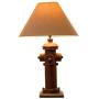 Farmhouse Table Lamp with Burlap Shade Rustic Hydrant Beside Table Lamp for Living Room - Perfect for Boys Bedroom,21.65'' High