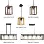 VINLUZ 5-Light Wood Chandelier Linear Industrial Kitchen Island Pendant Lighting Gray Wooden Frame Accents, Dining Room Lighting with Glass Shade Modern Farmhouse Light Fixtures for Entryway Foyer