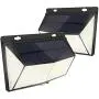 Solar Lights Outdoor 288 LED, Solar Powered Motion Sensor Security Light Outdoor with 300° Lighting Angle IP65 Waterproof Hanging Solar Light for Pathway Garden Fence Walkway (2 Pack/ 3 Modes)