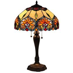 Tiffany Table Lamp 16 Inches Classical Baroque Stained Glass Desk Lamp Home Decoration Living Room Table Lamp (16 Inch)