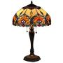 Tiffany Table Lamp 16 Inches Classical Baroque Stained Glass Desk Lamp Home Decoration Living Room Table Lamp (16 Inch)