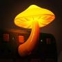 Night Lights for Adults Kids NightLight Cute Mushroom LED Night Light Plug in Wall Lamps Warm Yellow