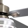 Indoor Ceiling Fan Light Fixtures - FINXIN Remote LED 52 Brushed Nickel Ceiling Fans For Bedroom,Living Room,Dining Room Including Motor,Remote Switch (4-Blades)