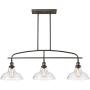 CLAXY Rustic Kitchen Island Pendant Lighting Adjustable Dining Room Chandelier -3 Lights