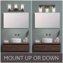 Kira Home Brentwood 22.5'' 3-Light Farmhouse Vanity/Bathroom Light + Seeded Glass Shades, Black + Wood Style Walnut Finish