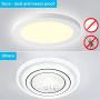 Oeegoo 2 Packs LED Surface Mounted Panel Ceiling Light Fixture Dammable, 12W 3000K Soft Warm Flat Flush Mount Downlight Lamp for Closet, Hallway, Stairs, Bathroom, Basement Lighting