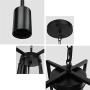 Farmhouse Black 3-Light Industrial Chandelier Modern Pendant Lighting Hanging for Kitchen Island Dining Room Bedroom Living Room Hallway