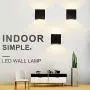Lightess LED Wall Sconce 10W, Set of 2 Modern Wall Lamp Black, Up Down Wall Mount Lights Mini Metal for Living Room Bedroom Hallway Decor, Warm White, O1185TP