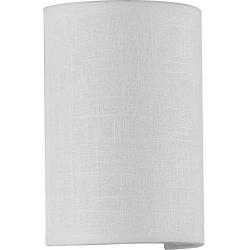 Progress Lighting P710071-030-30 Inspire LED Wall Sconce with Summer Linen Shade, 9'' x 6-1/4'', White