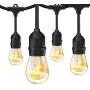 SUNTHIN 2 Pack 48FT Outdoor String Lights with 11W Dimmable Edison Bulbs for Decorative Backyard, Patio, Bistro, Pergola Commercial Hanging Lights String