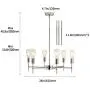 XILICON Brushed Nickel Sputnik Chandelier Mid Century Industrial Pendant Lighting 6 Lights Vintage Ceiling Light Fixture
