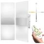 LED Wall Sconce with Remote Control JACKYLED 12W Set of 2 Stepless Dimming LED Wall Lamp Acrylic Material Hardwired Wall Mounted Wall Lights for Living Room Bedroom Hallway Room Decor Dimmable No Plug