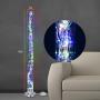 Clear Column Floor Lamp，LKUA Modern LED Corner Standing Tube Floor Lamp, Decorative Elegant Design LEDs Fairy Firefly String Floor Lights for Living Room,Bed Room,Office(42''RGB Color）