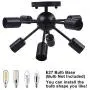 CLAIRDAI Sputnik Chandeliers Semi Flush Mount Ceiling Light Fixtures Mid-Century Starburst Pendant Light with 8 Lights for Kitchen Bedroom Living Room Dining Room (Black)
