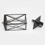 MELUCEE 1-Light Outdoor Post Light Fixture, Black Exterior Post Lantern with Clear Glass for Pathway Driveway Front/Back Door