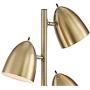 Aaron Mid Century Modern Floor Lamp Aged Brass 3-Light Tree Adjustable Dome Shades for Living Room Reading Bedroom Office - 360 Lighting