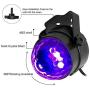 RECHING LED UV Black Light,UV Disco Ball Party Lights DJ Lights Sound Activated Strobe Light Stage Lighting for House Party Nightclub Karaoke Dance Wedding Ballroom Halloween Event (Black Light-UV)