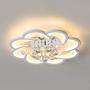 LAKIQ Modern LED Chandelier Fixture Acrylic Crystal Flush Mount Ceiling Lighting Flower Shape Close to Ceiling Lights for Living Room Dining Room Bedroom(Warm Light, 20.5) LAKIQ Modern LED Chandelier Fixture Acrylic Crystal Flush Mount Ceiling Lighting Flower Shape Close to Ceiling Lights for Living Room Dining Room Bedroom(Warm Light, 20.5)