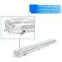 Brillihood LED Vapor Proof 4ft Light Fixture, 36 Watt, 4000lm, 6000K (Bright White), Clear Cover, IP65 Waterproof 4 Long Overhead Shop Light, Indoor / Outdoor Lighting, 4-Pack