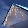 NOMA LED Christmas Icicle String Lights | 70 Mini Warm White Bulbs | Indoor & Outdoor | 6.5 Ft. White Wire Strand