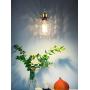 WENFENG Industrial 3-Light Pendant Lighting, Adjustable Hanging Light Fixtures, Flush Mount Ceiling Chandelier, Water Ripple Glass Shade E26 Bronze Base, for Kitchen Island Hallway Dinning Room